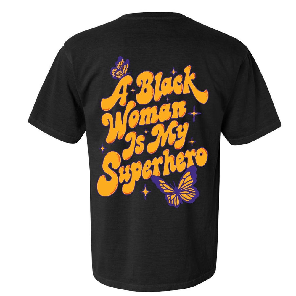 
                
                    Load image into Gallery viewer, Black Woman is my Super Hero Adult Tee
                
            