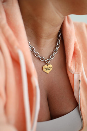 Somebody's Mama Heart Tag Necklace