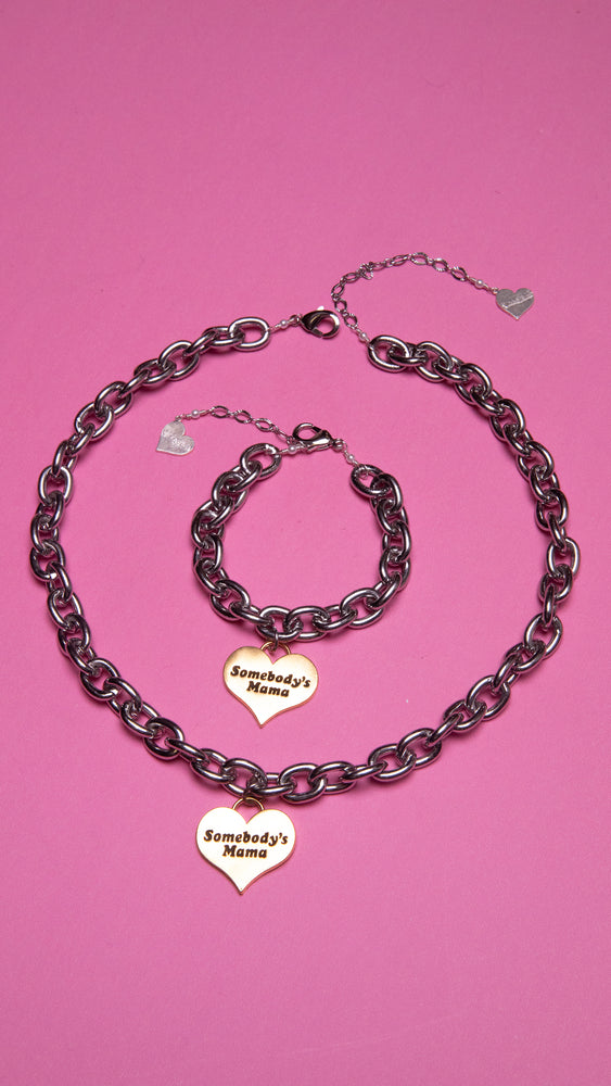 Somebody's Mama Heart Tag Necklace